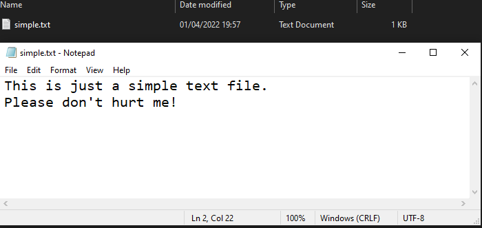 A simple text file.